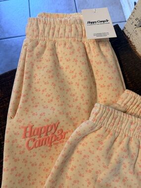 Happy Camp3r Floral Cream & Pink Cozy Joggers